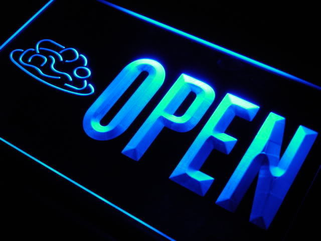 OPEN Food Cafe Restaurant Shop Neon Light Sign